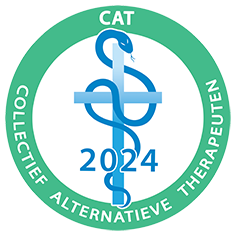 CAT 2024-logo voor natuurgeneeskundig therapeut voor dieren.